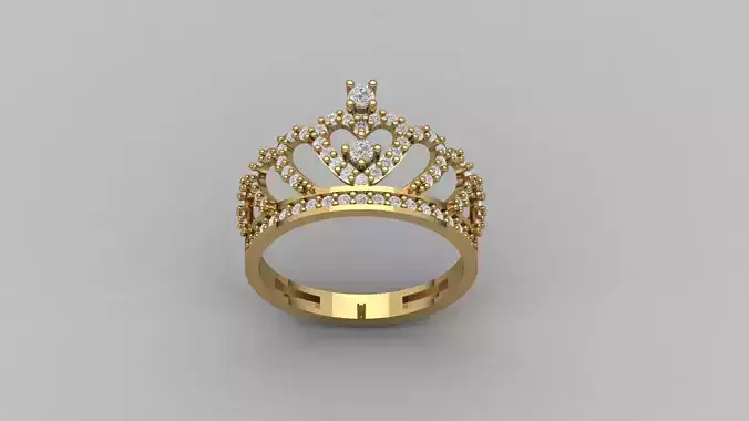 Crown Ring Womens Rings For Women STL 3DM 3D print model