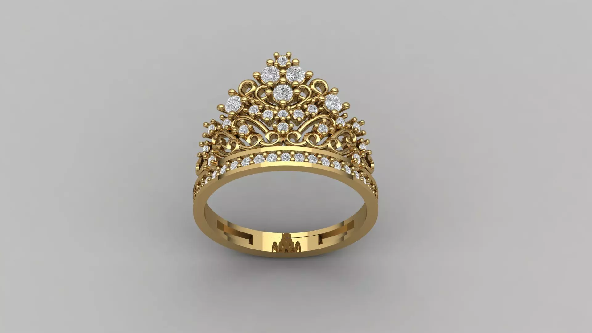 Crown Ring Womens Rings For Women STL 3DM 3D print model_0