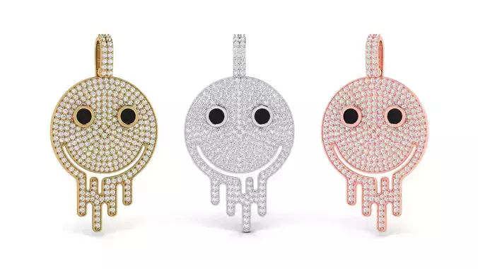 Happy Melting Face Pendant Emoji