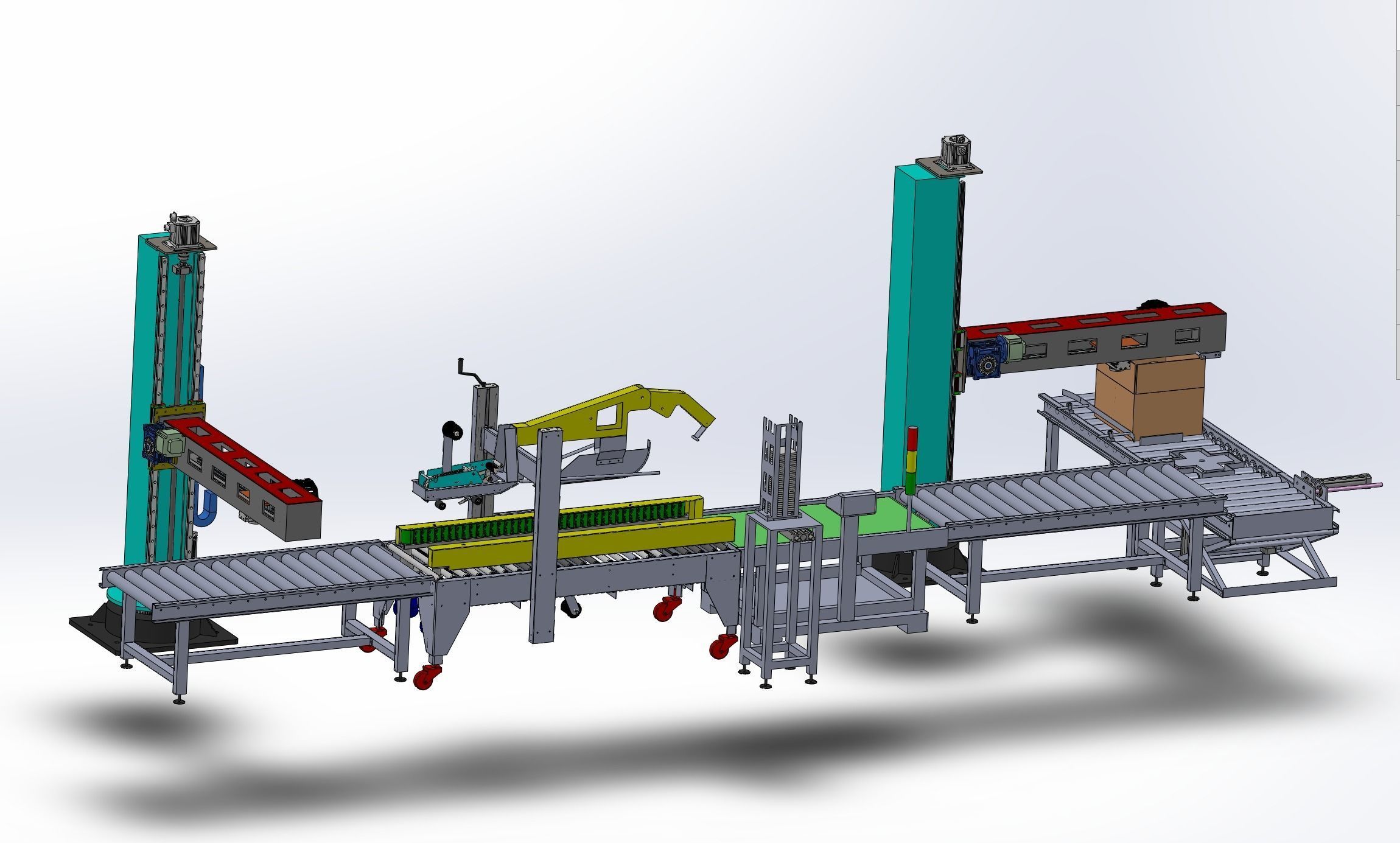 Stacking and packing line Low-poly 3D model_14