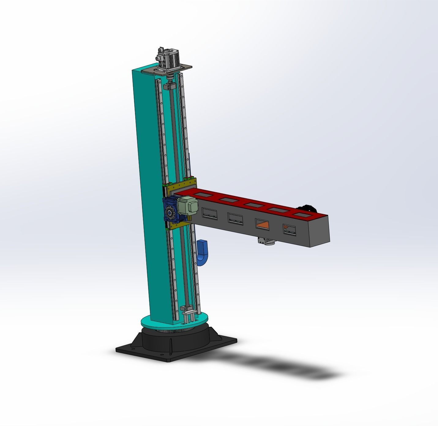 Stacking and packing line Low-poly 3D model_5