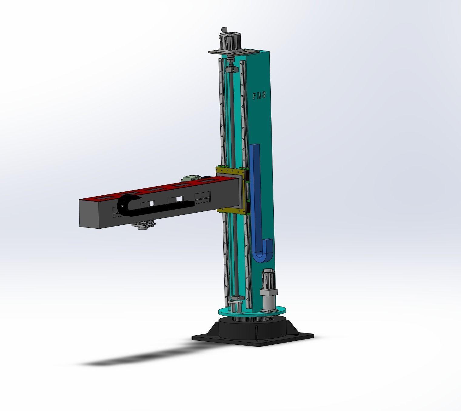 Stacking and packing line Low-poly 3D model_6