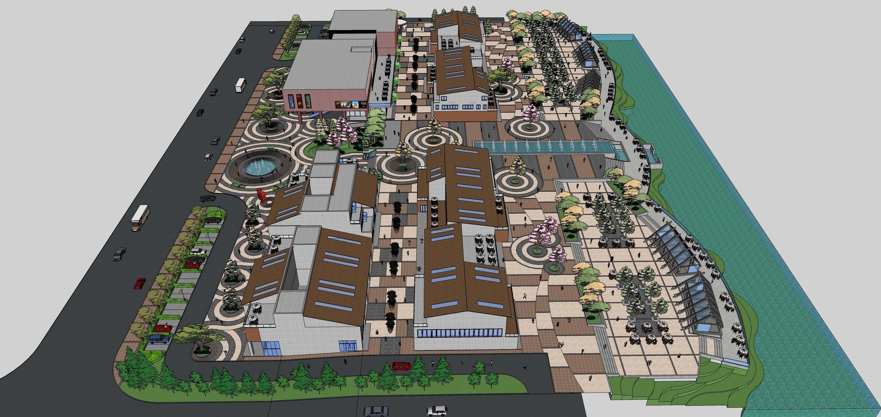 Sketchup Recreational and tourist complex 203 3D model_7