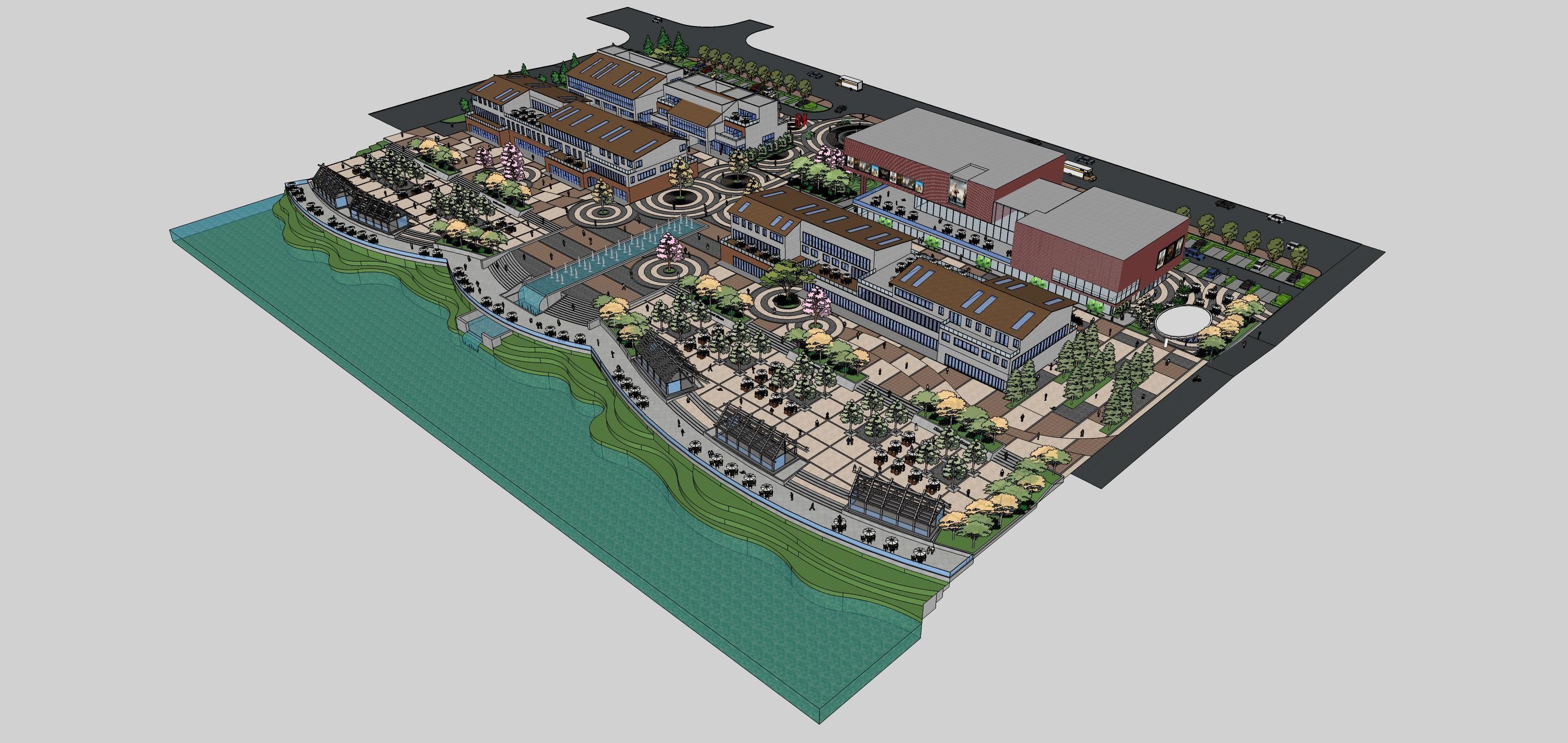 Sketchup Recreational and tourist complex 203 3D model_4