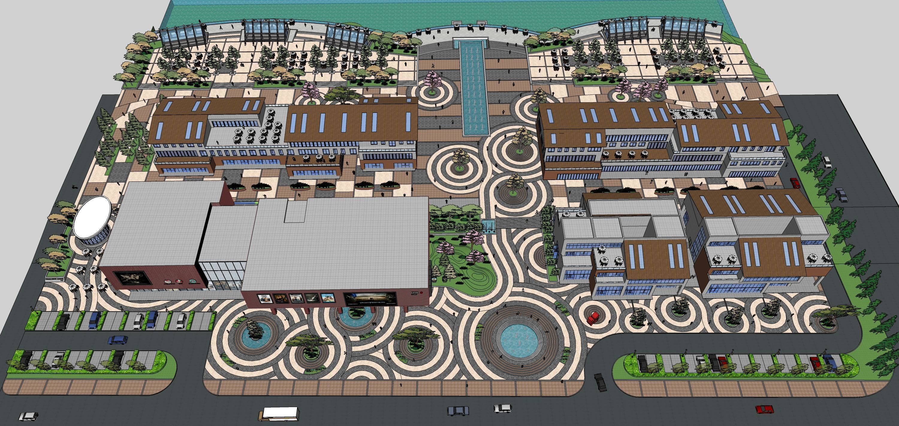 Sketchup Recreational and tourist complex 203 3D model_6