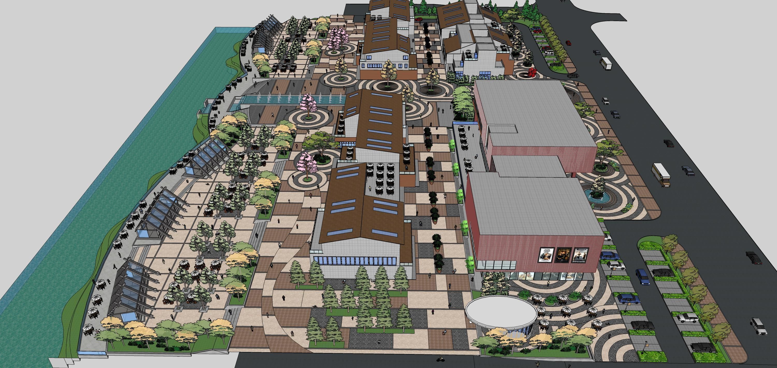 Sketchup Recreational and tourist complex 203 3D model_5