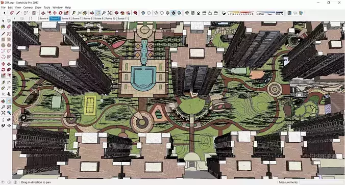 Sketchup Plaza siteplan 204 3D model