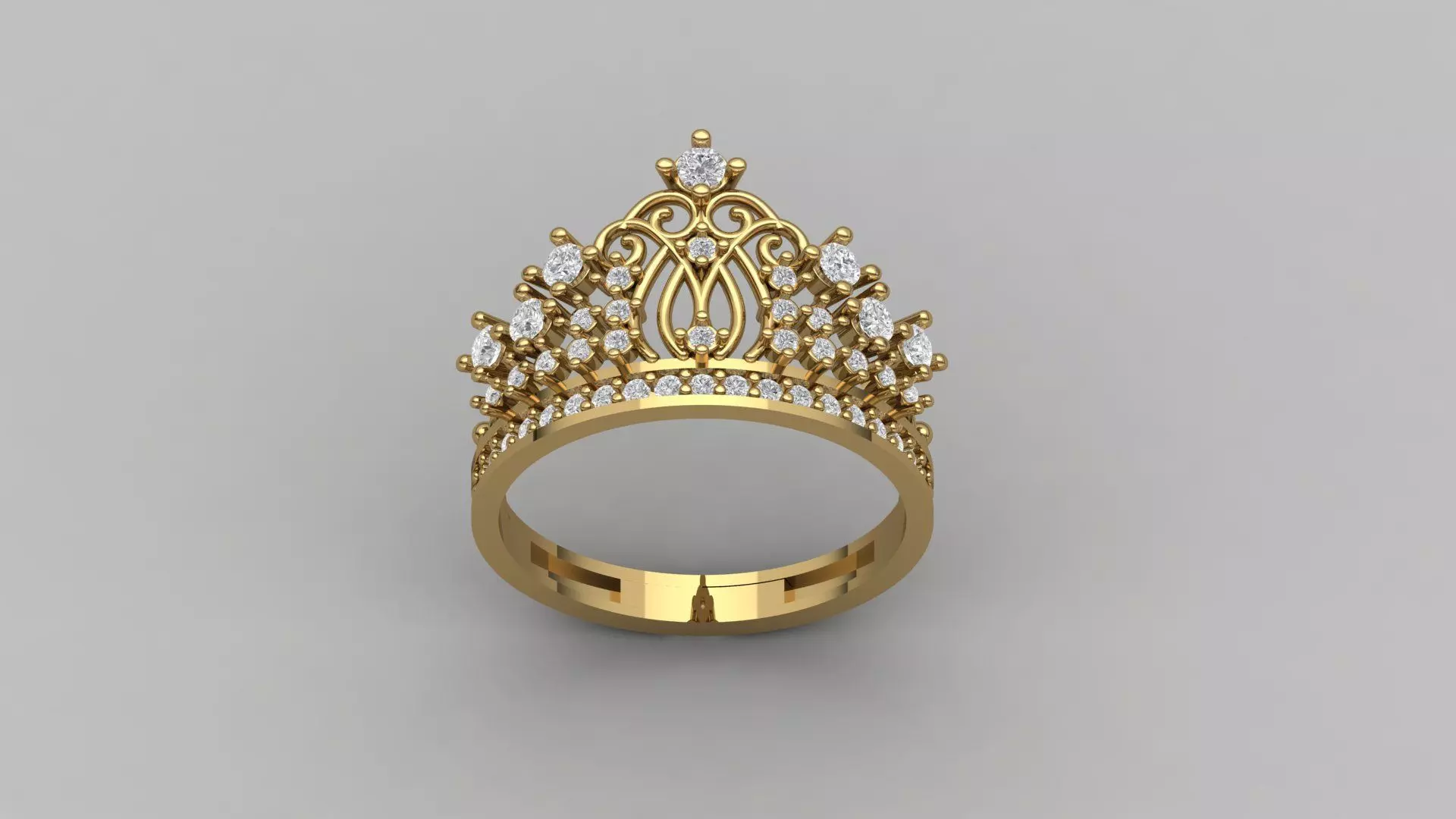 Crown Ring Womens Rings For Women STL 3DM 3D print model_0