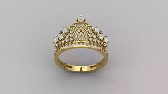 Crown Ring Womens Rings For Women STL 3DM 3D print model