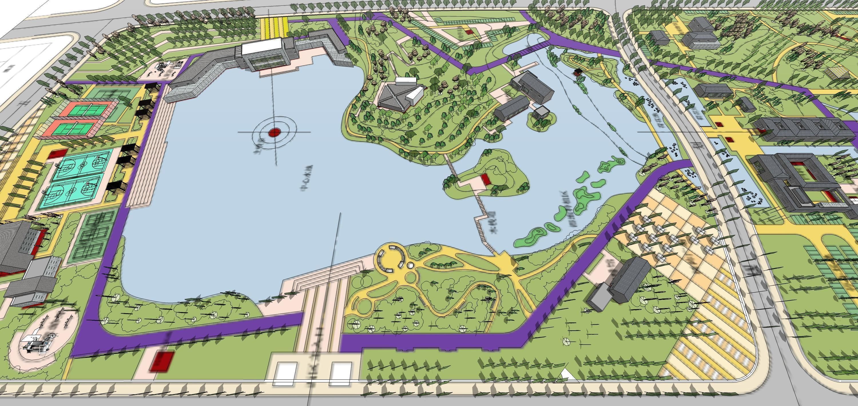 Sketchup Plaza siteplan 205 3D model_8