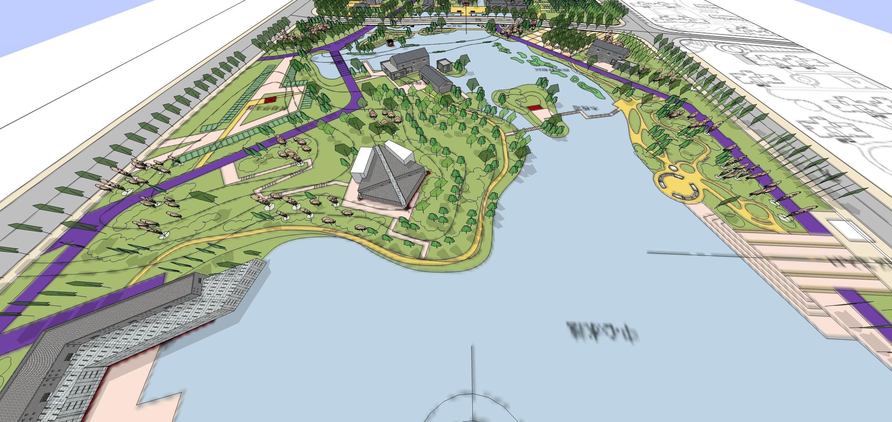 Sketchup Plaza siteplan 205 3D model_10