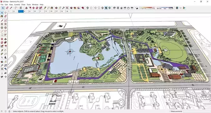 Sketchup Plaza siteplan 205