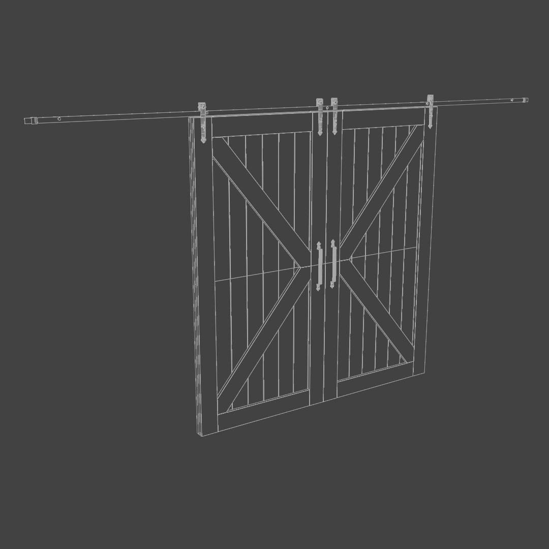 Slide doors 3D model_4