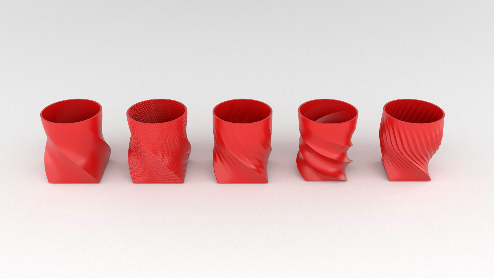 Plant Pot 3D Print Model 5 Flower pots 3D print model_2