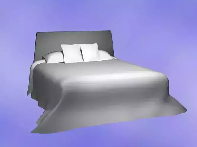 Bed Model with sheets and pillows