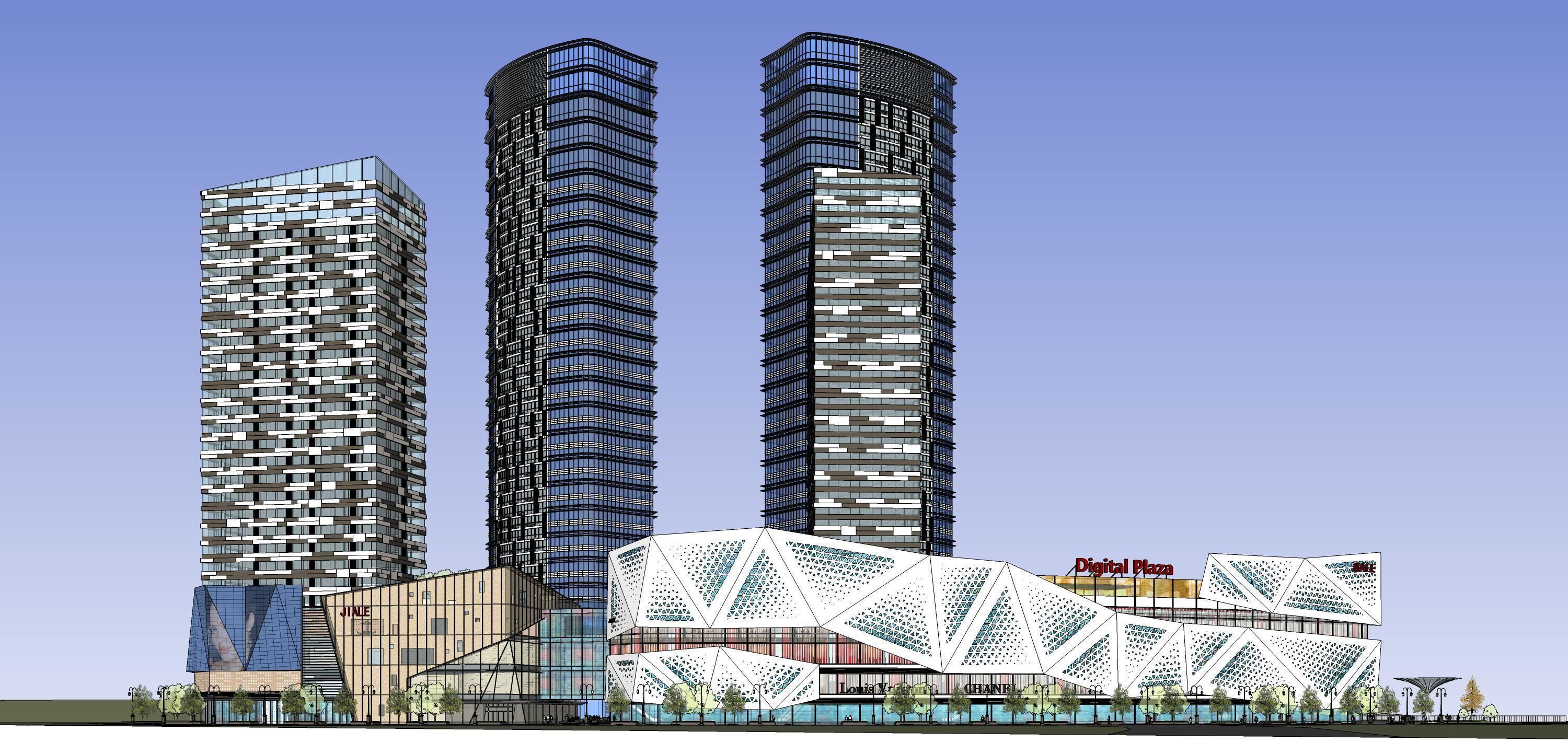 Sketchup Commercial Office Complex 207 3D model_7