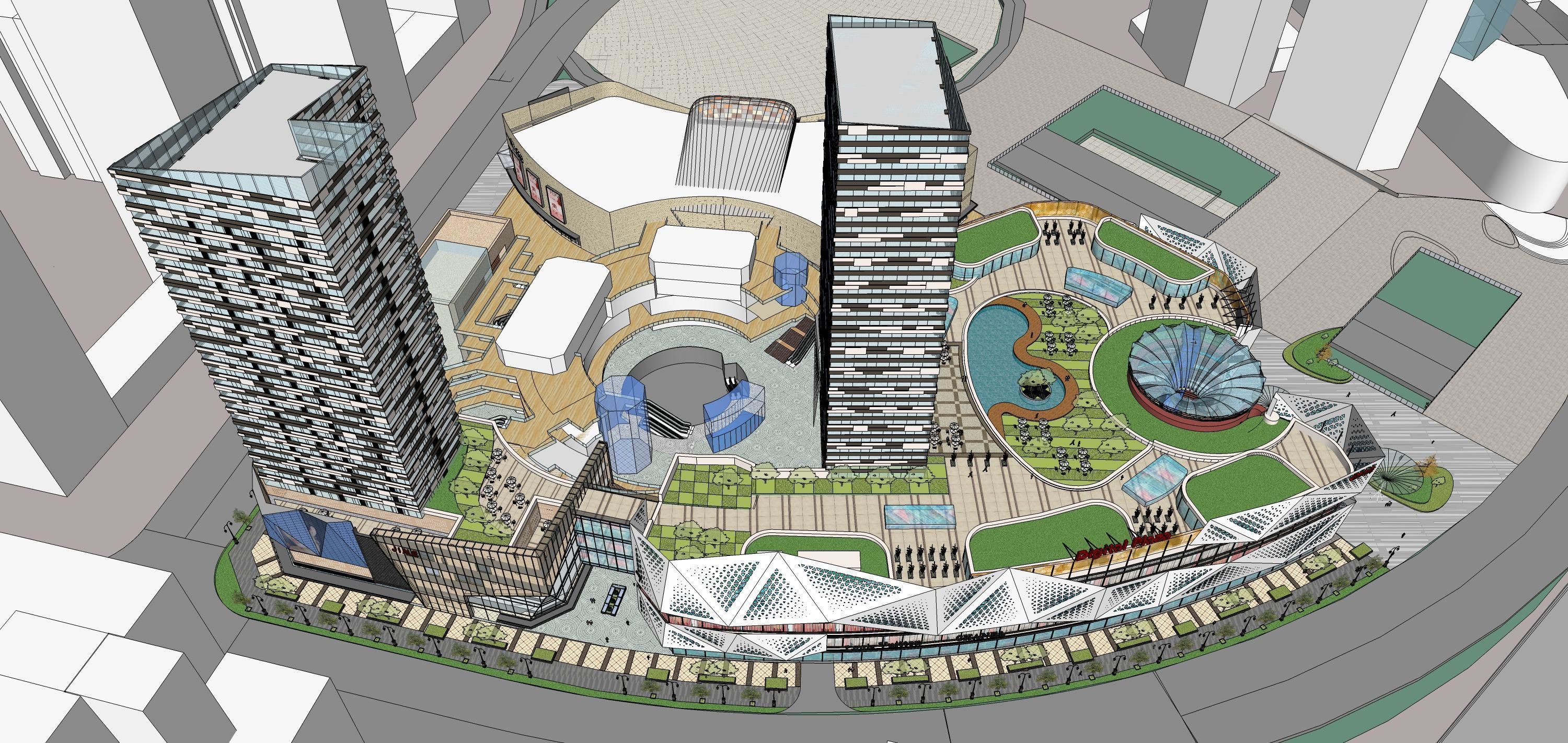 Sketchup Commercial Office Complex 207 3D model_23