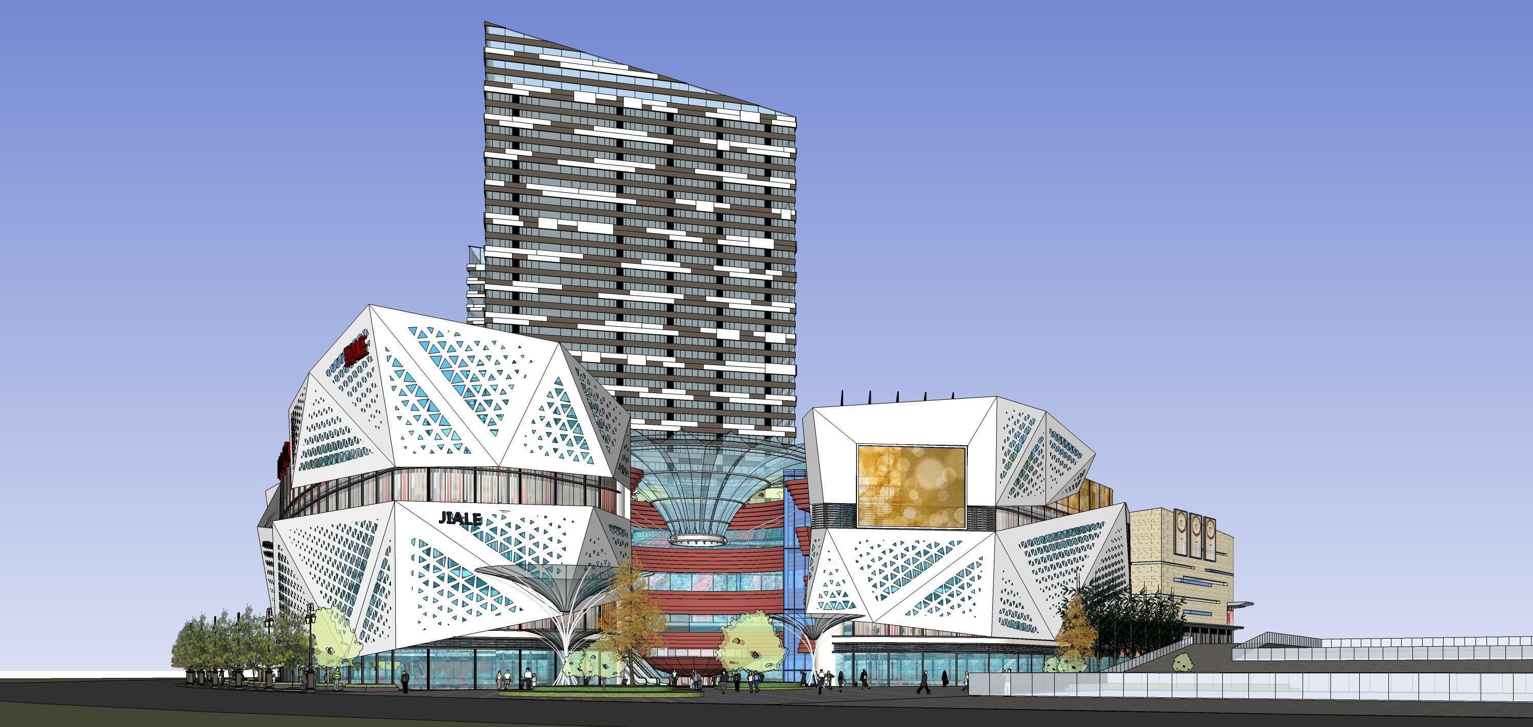 Sketchup Commercial Office Complex 207 3D model_5