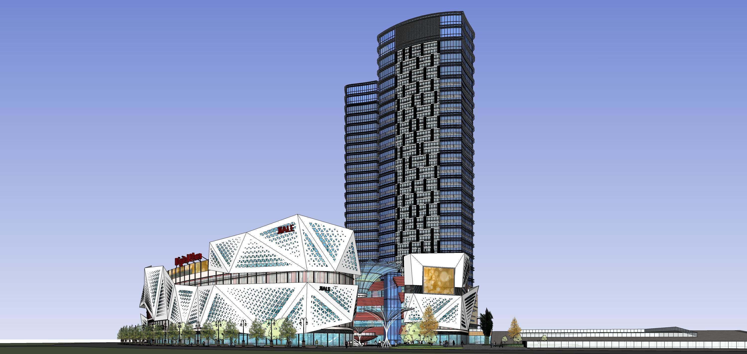 Sketchup Commercial Office Complex 207 3D model_3