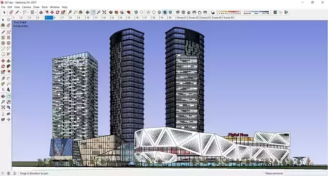 Sketchup Commercial Office Complex 207