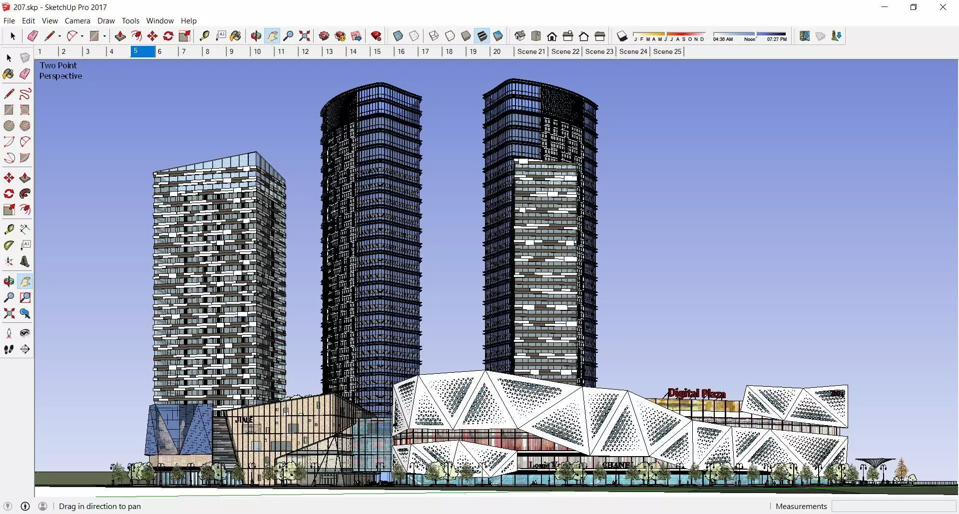 Sketchup Commercial Office Complex 207 3D model_0
