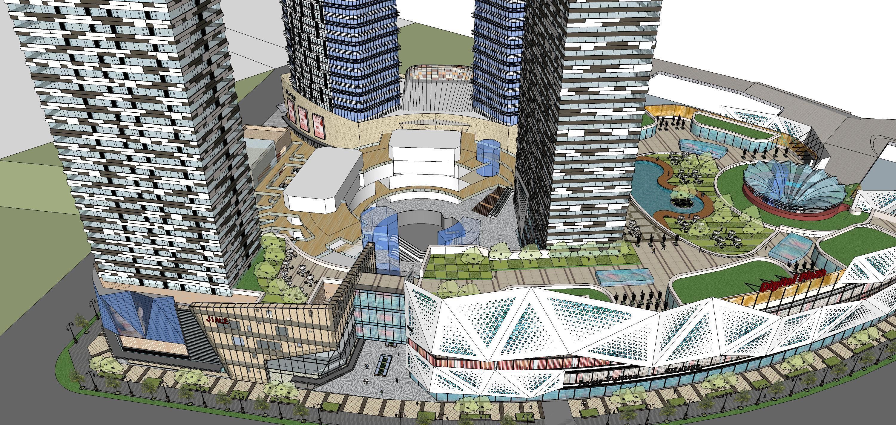 Sketchup Commercial Office Complex 207 3D model_16