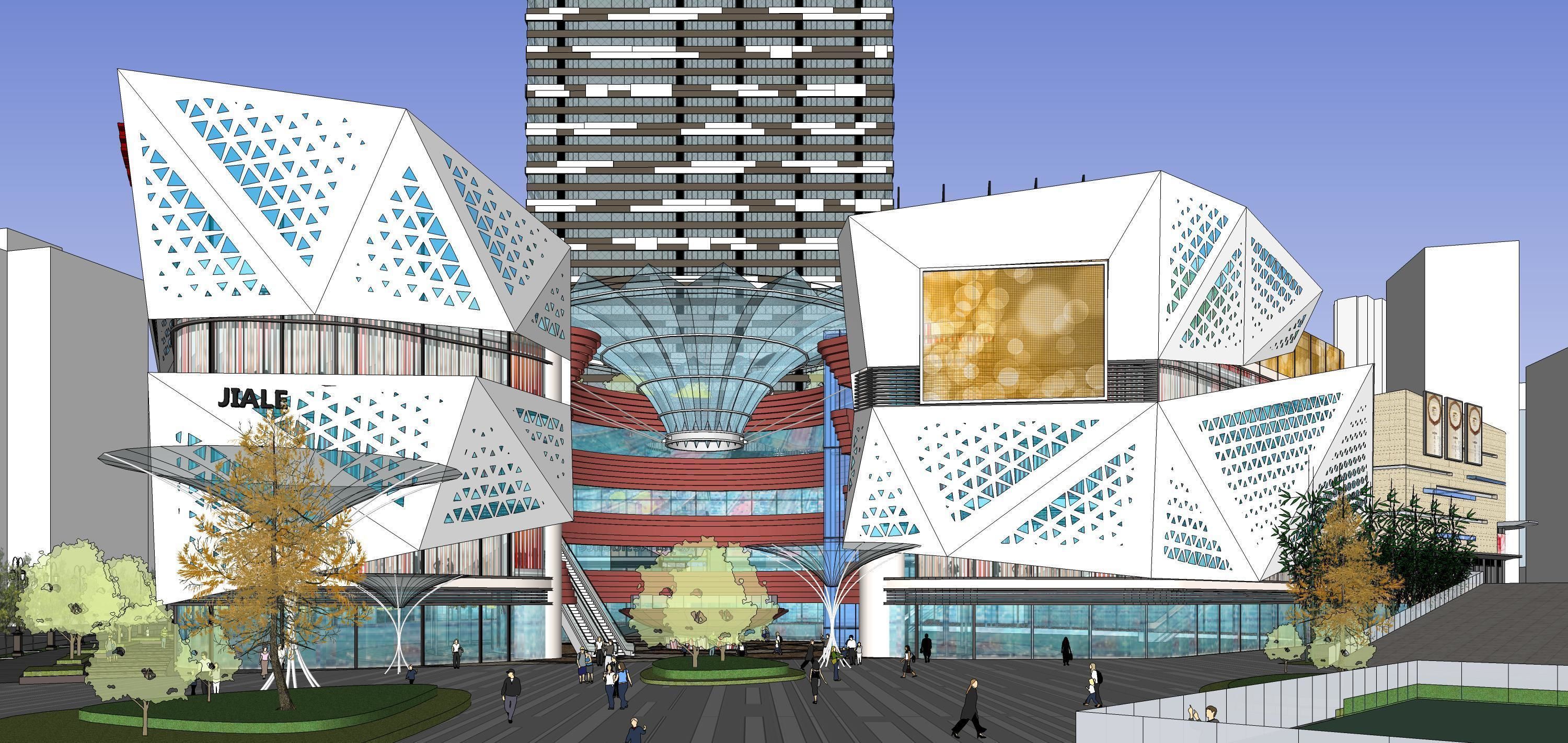 Sketchup Commercial Office Complex 207 3D model_26