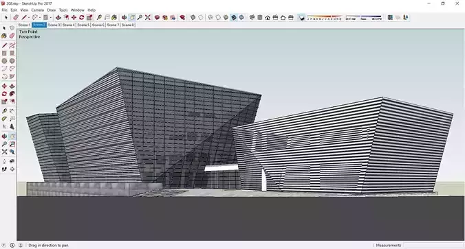 Sketchup Commercial Office Complex 208