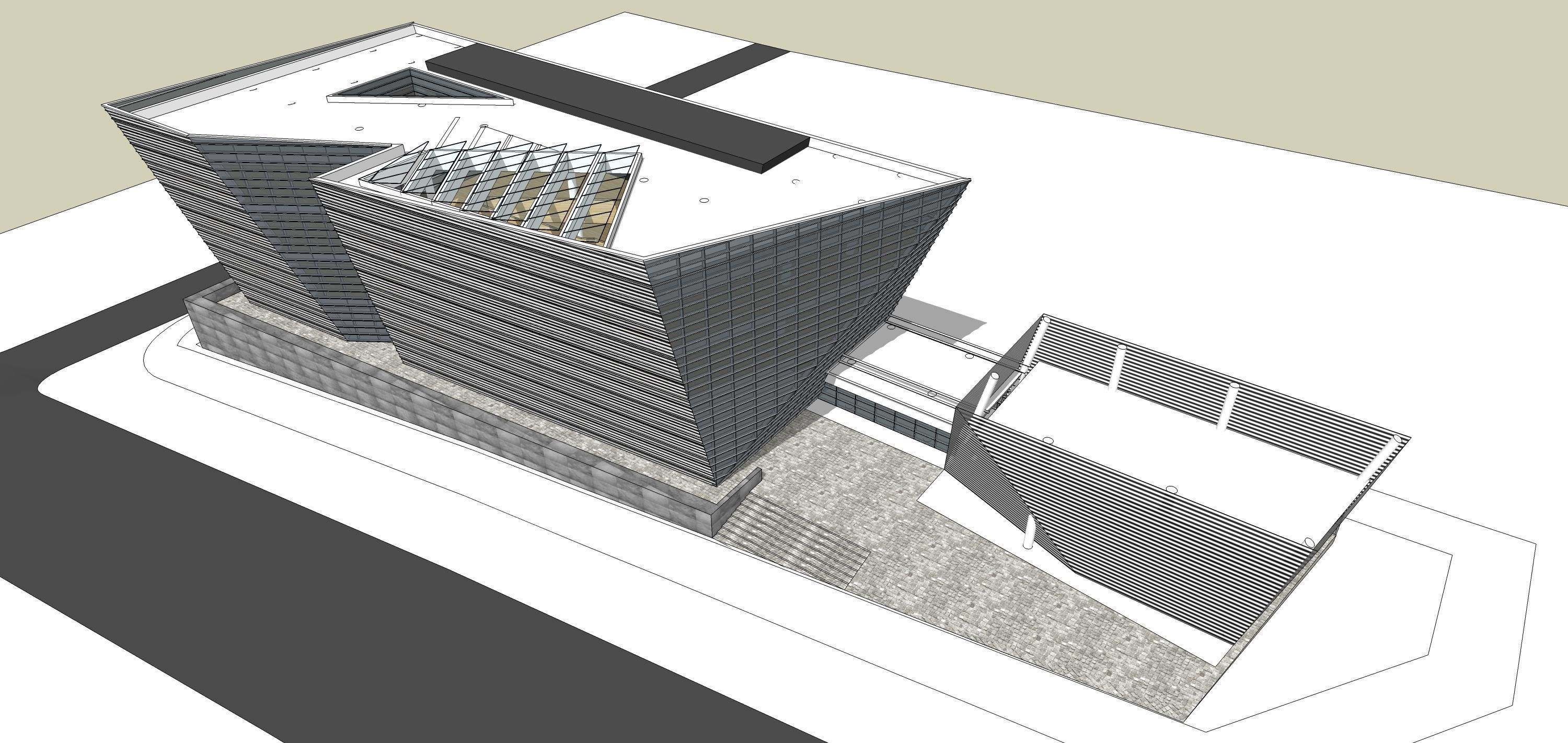 Sketchup Commercial Office Complex 208 3D model_4