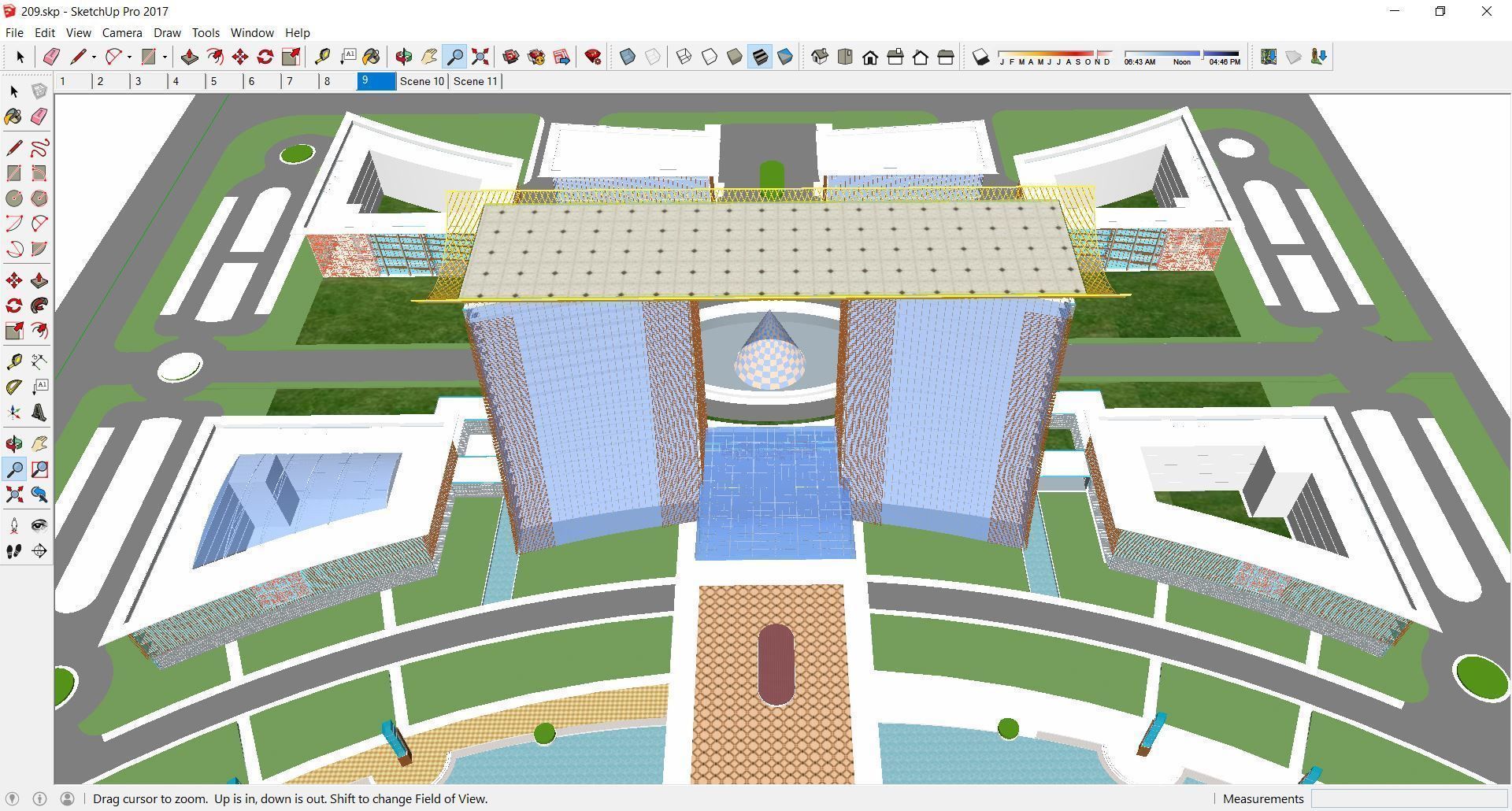 Sketchup Commercial Office Complex 209 3D model_2