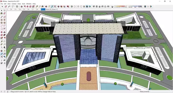 Sketchup Commercial Office Complex 209