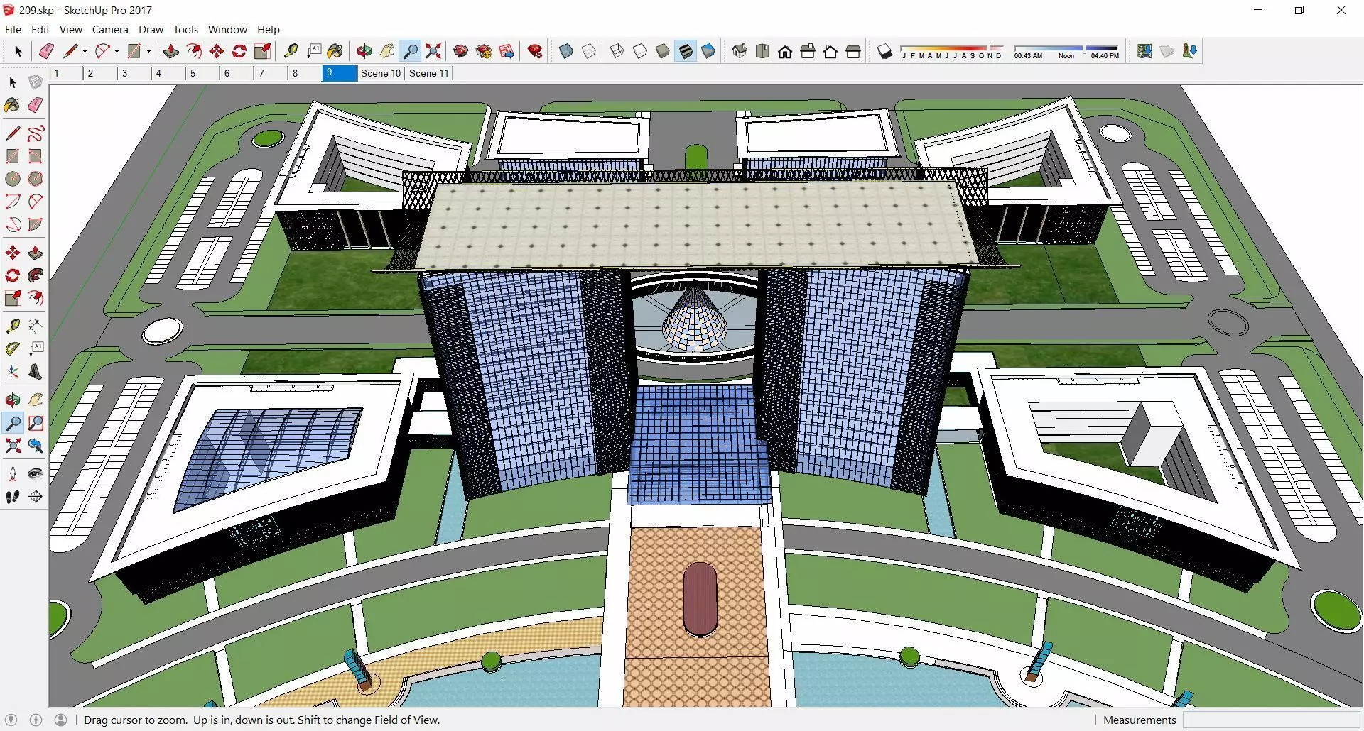 Sketchup Commercial Office Complex 209 3D model_0