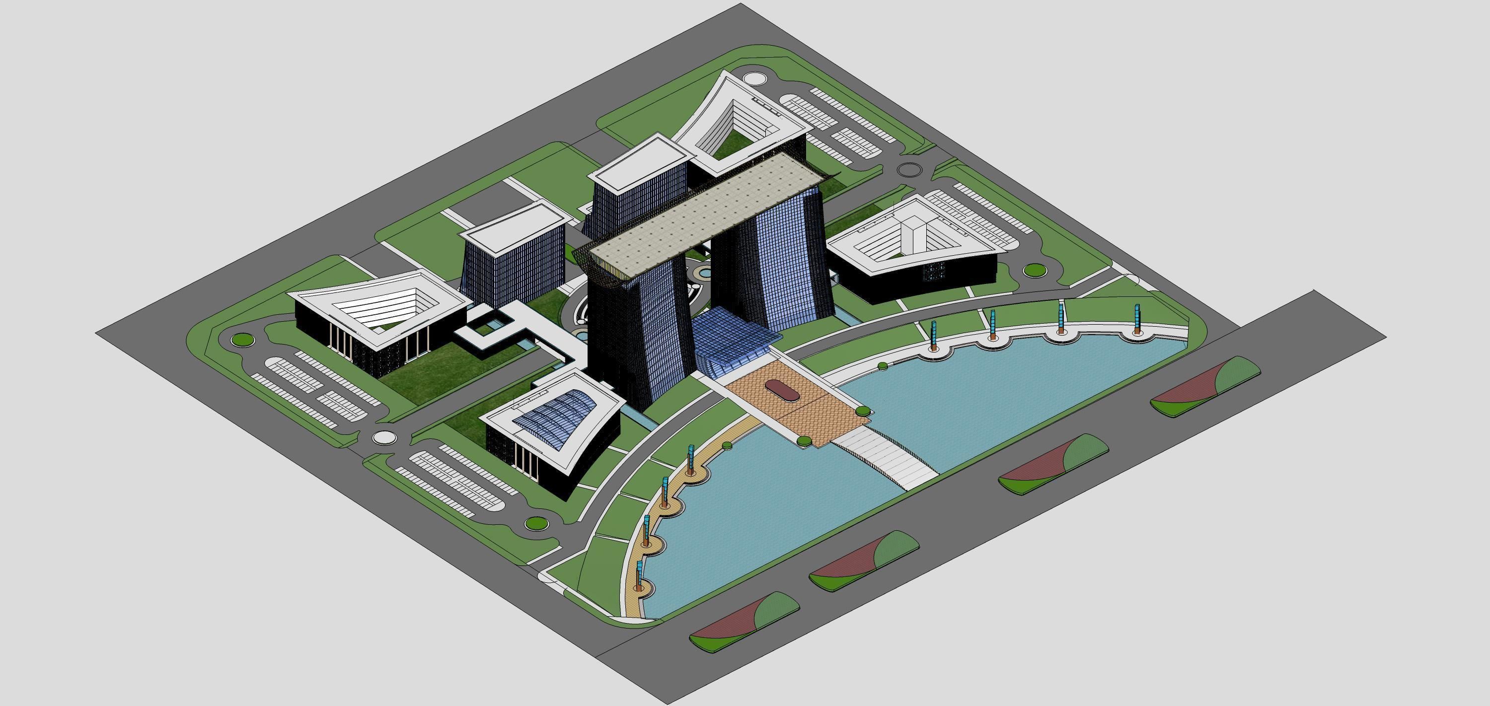 Sketchup Commercial Office Complex 209 3D model_6