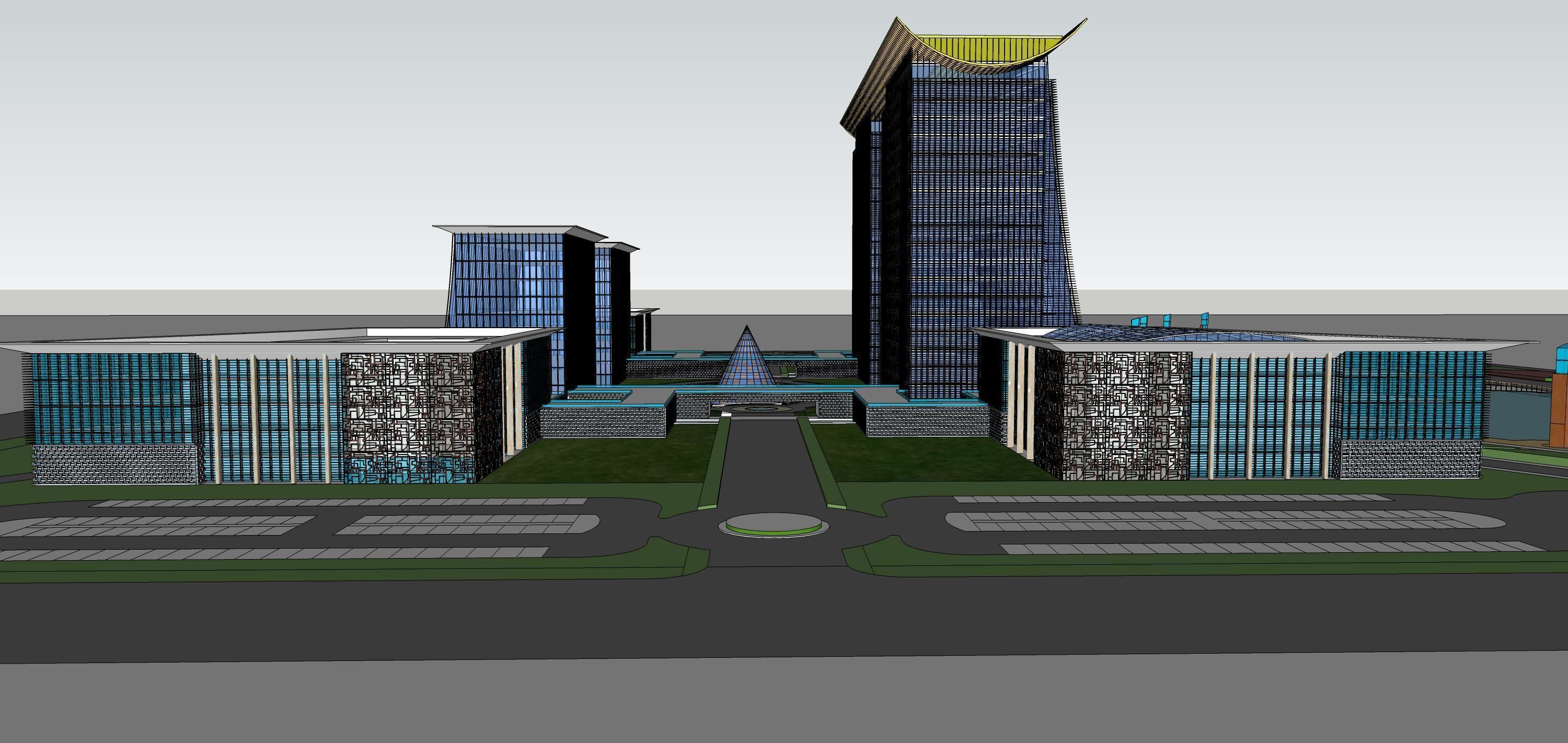 Sketchup Commercial Office Complex 209 3D model_10
