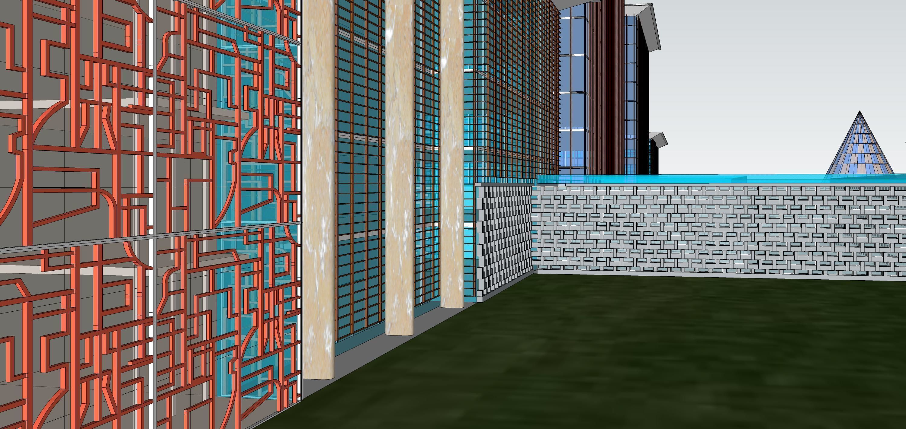 Sketchup Commercial Office Complex 209 3D model_12