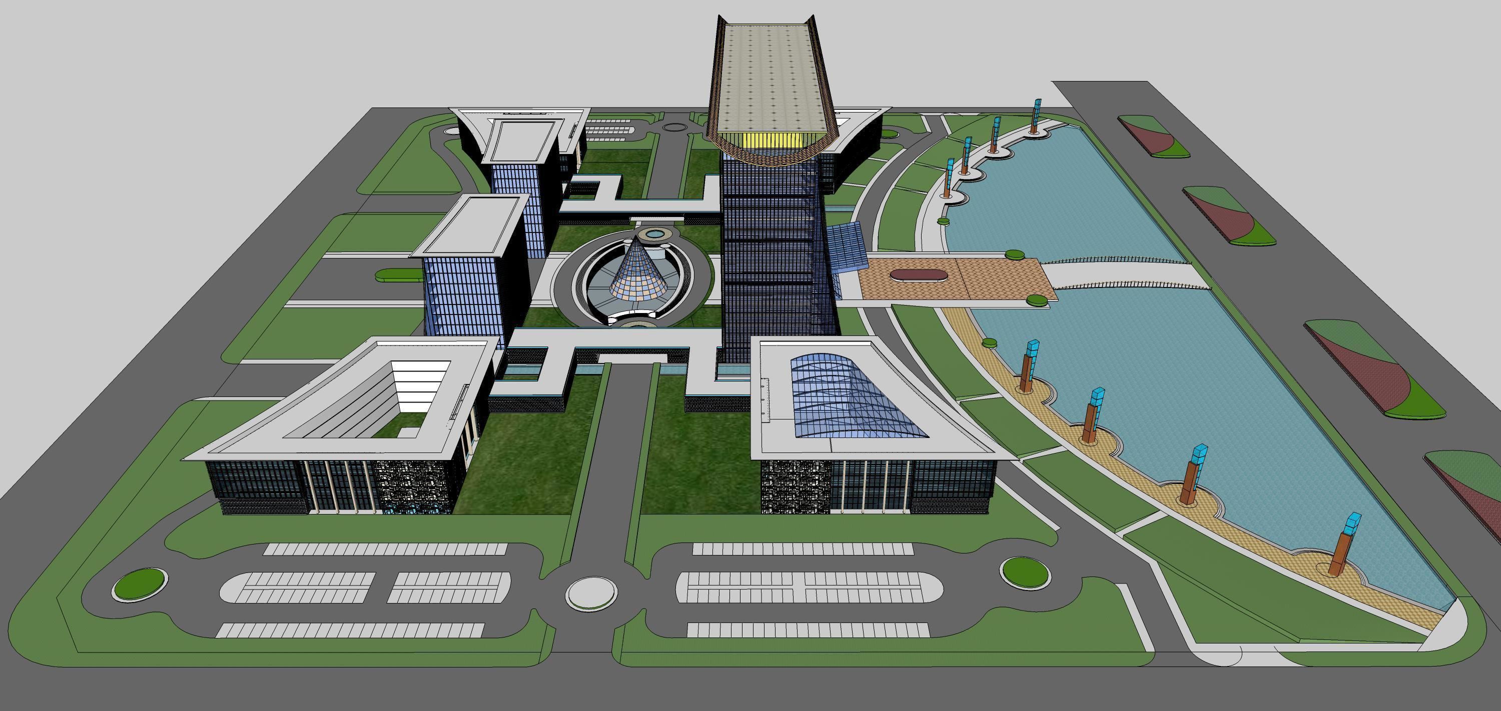 Sketchup Commercial Office Complex 209 3D model_5