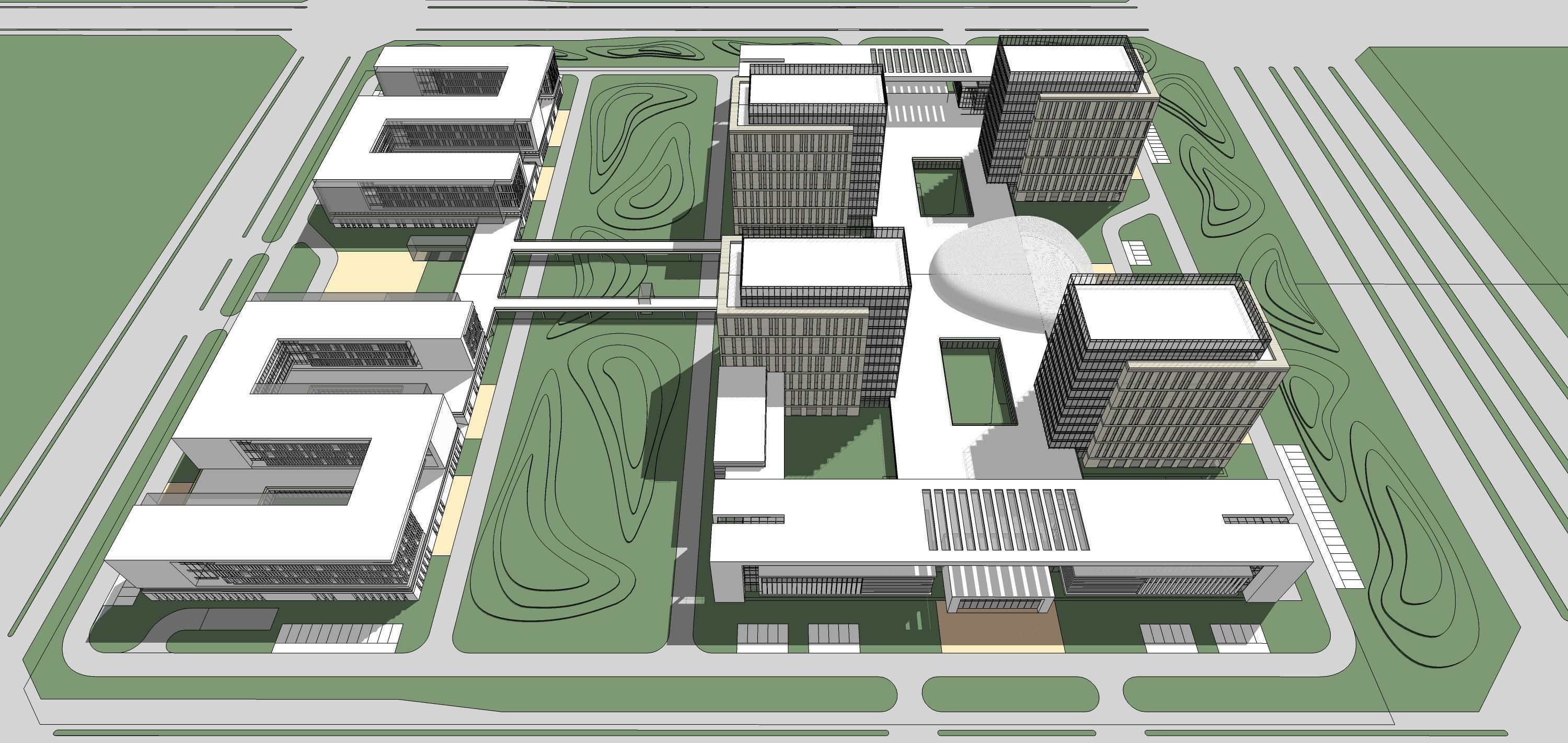 Sketchup Commercial Office Complex 210 3D model_4