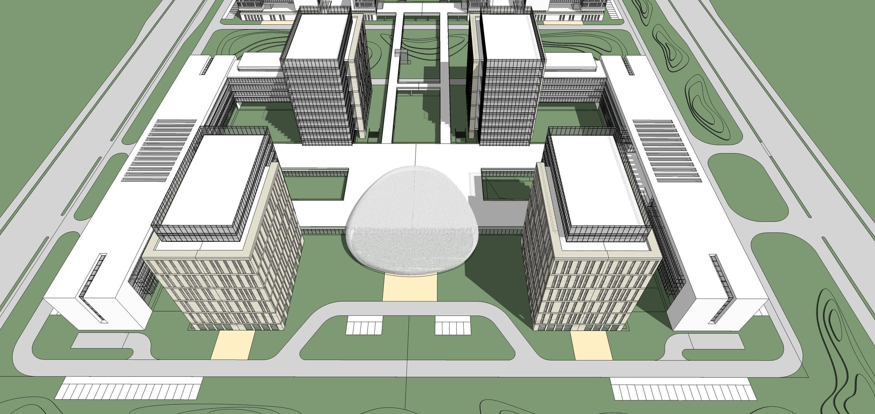 Sketchup Commercial Office Complex 210 3D model_10