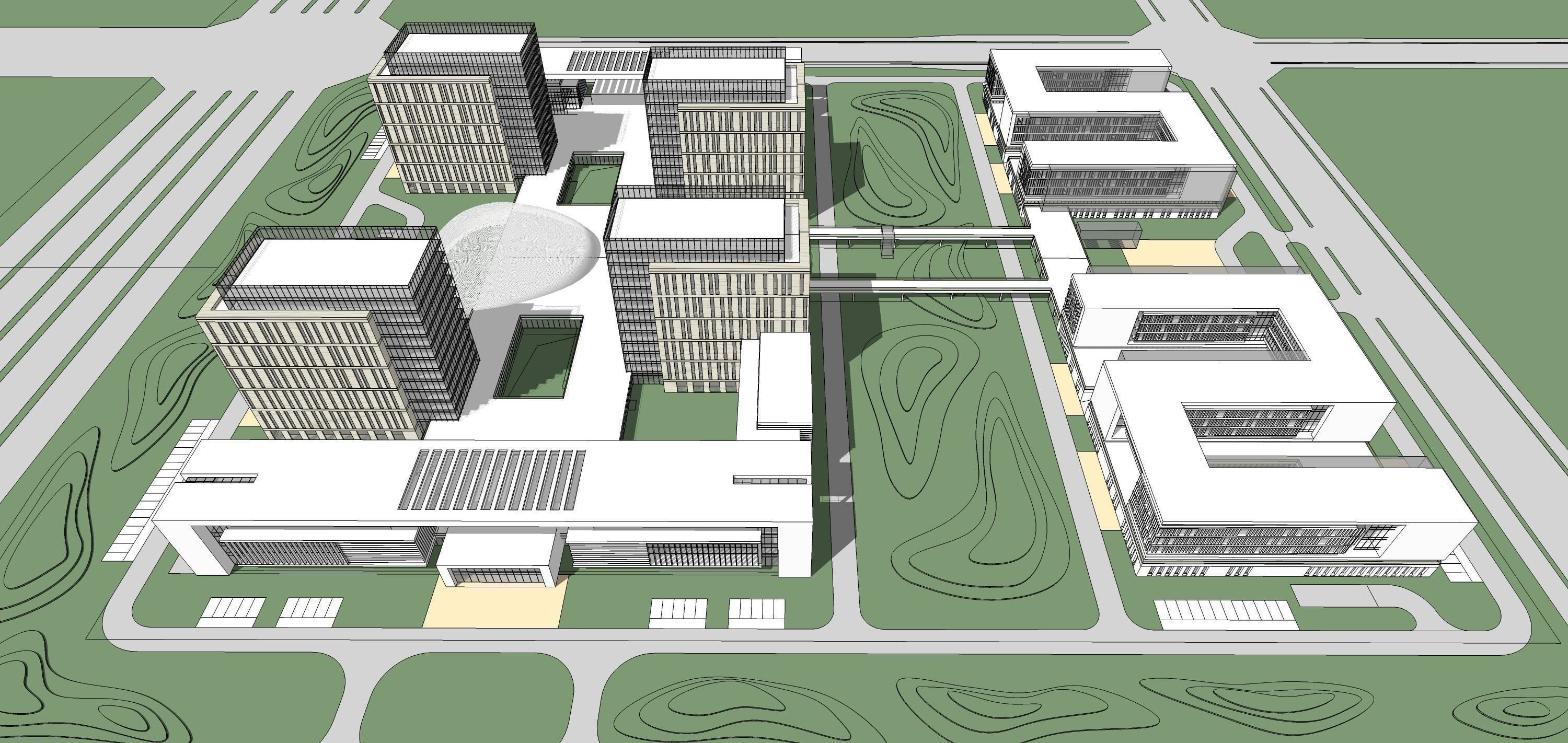Sketchup Commercial Office Complex 210 3D model_8