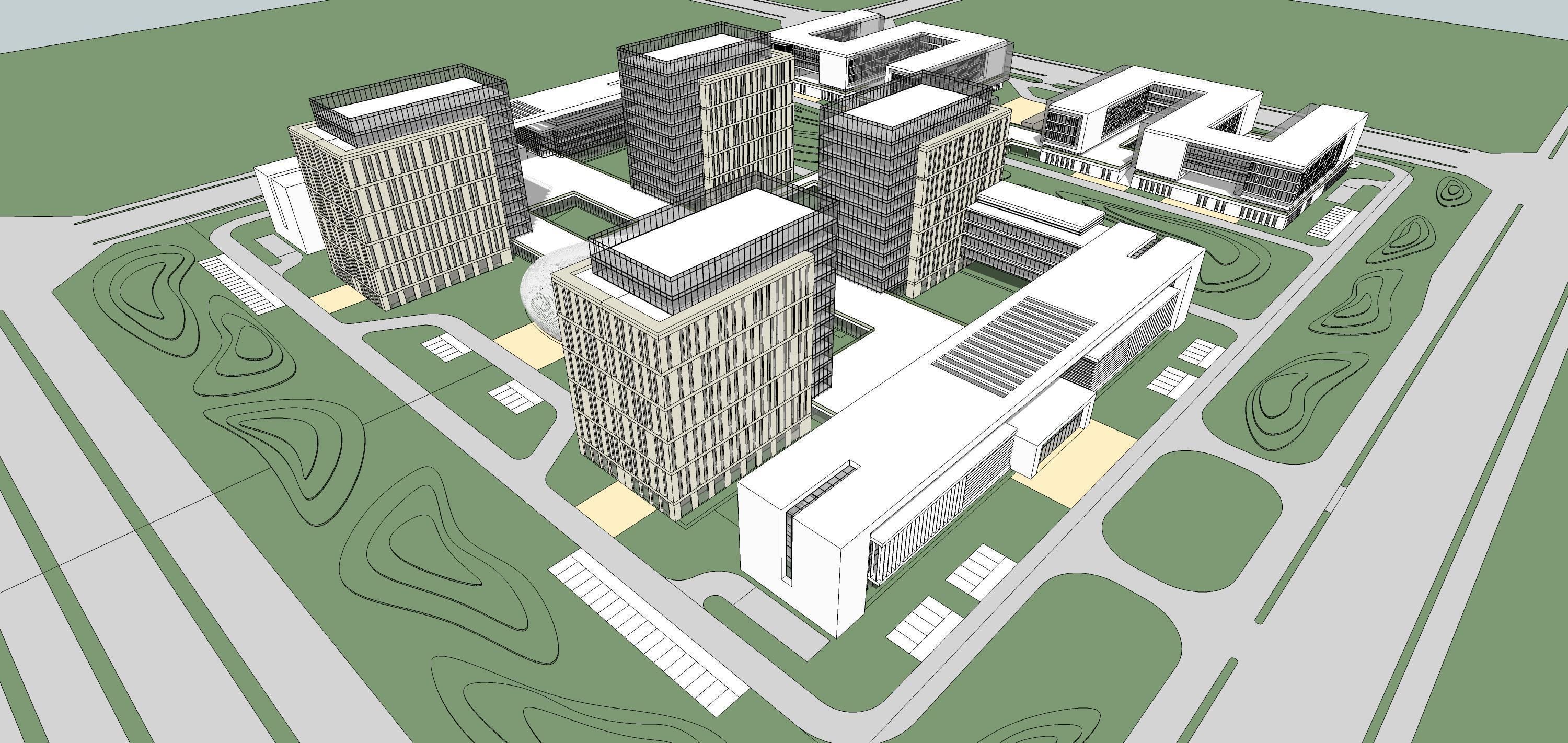 Sketchup Commercial Office Complex 210 3D model_9