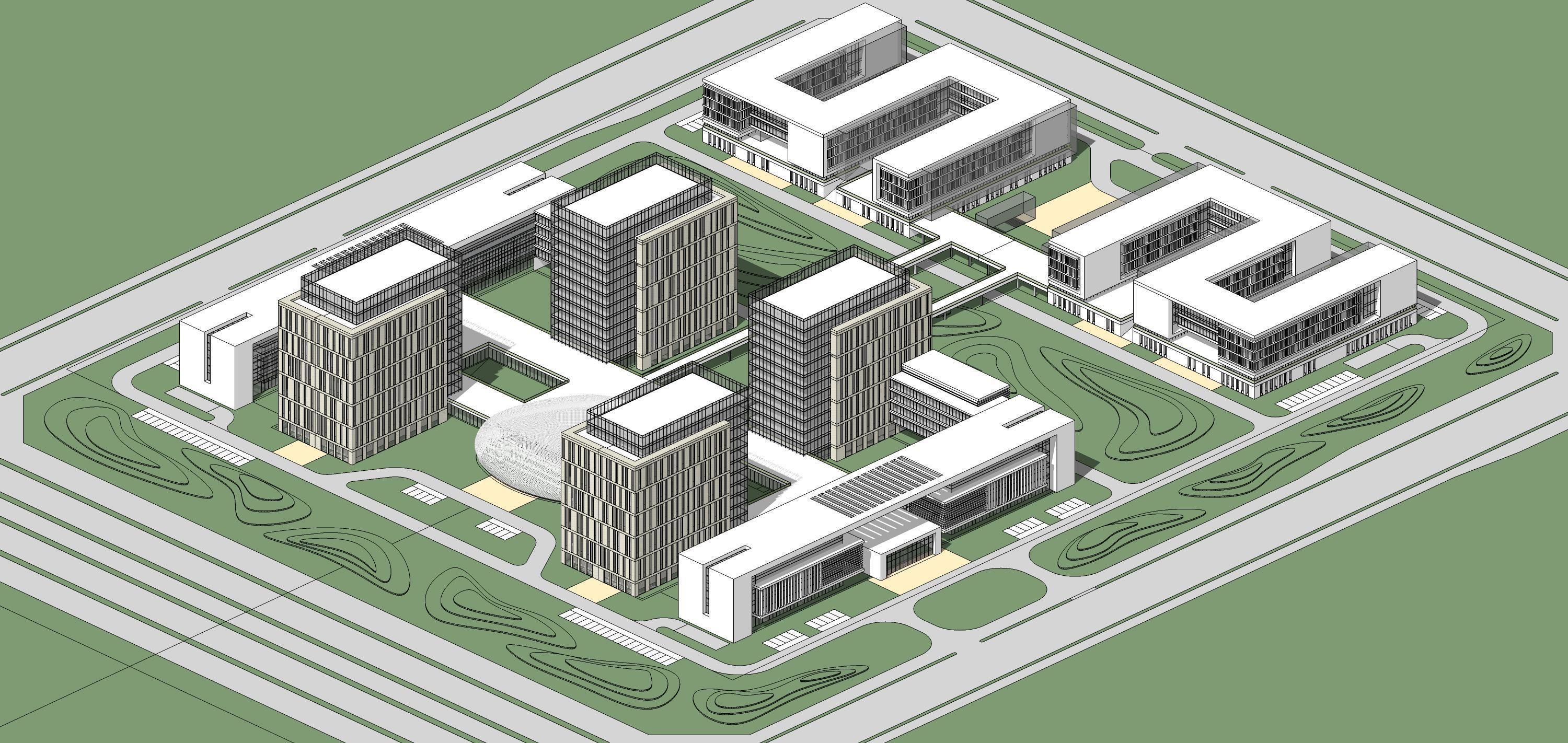 Sketchup Commercial Office Complex 210 3D model_17