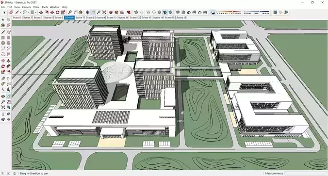 Sketchup Commercial Office Complex 210