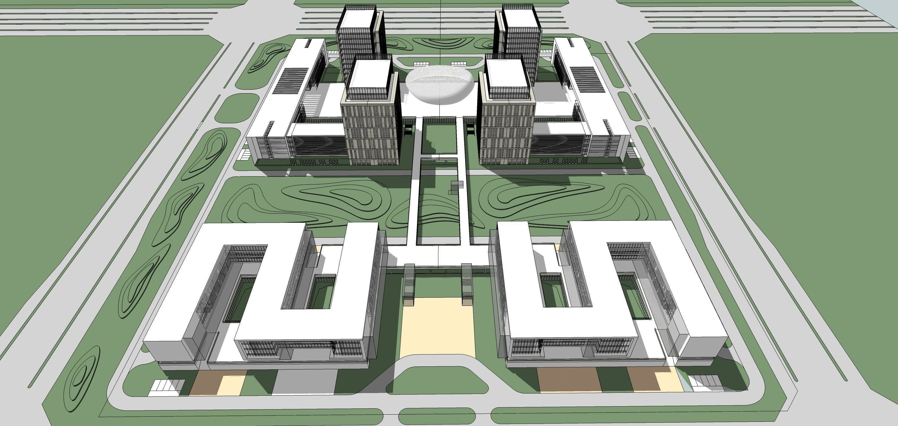 Sketchup Commercial Office Complex 210 3D model_6