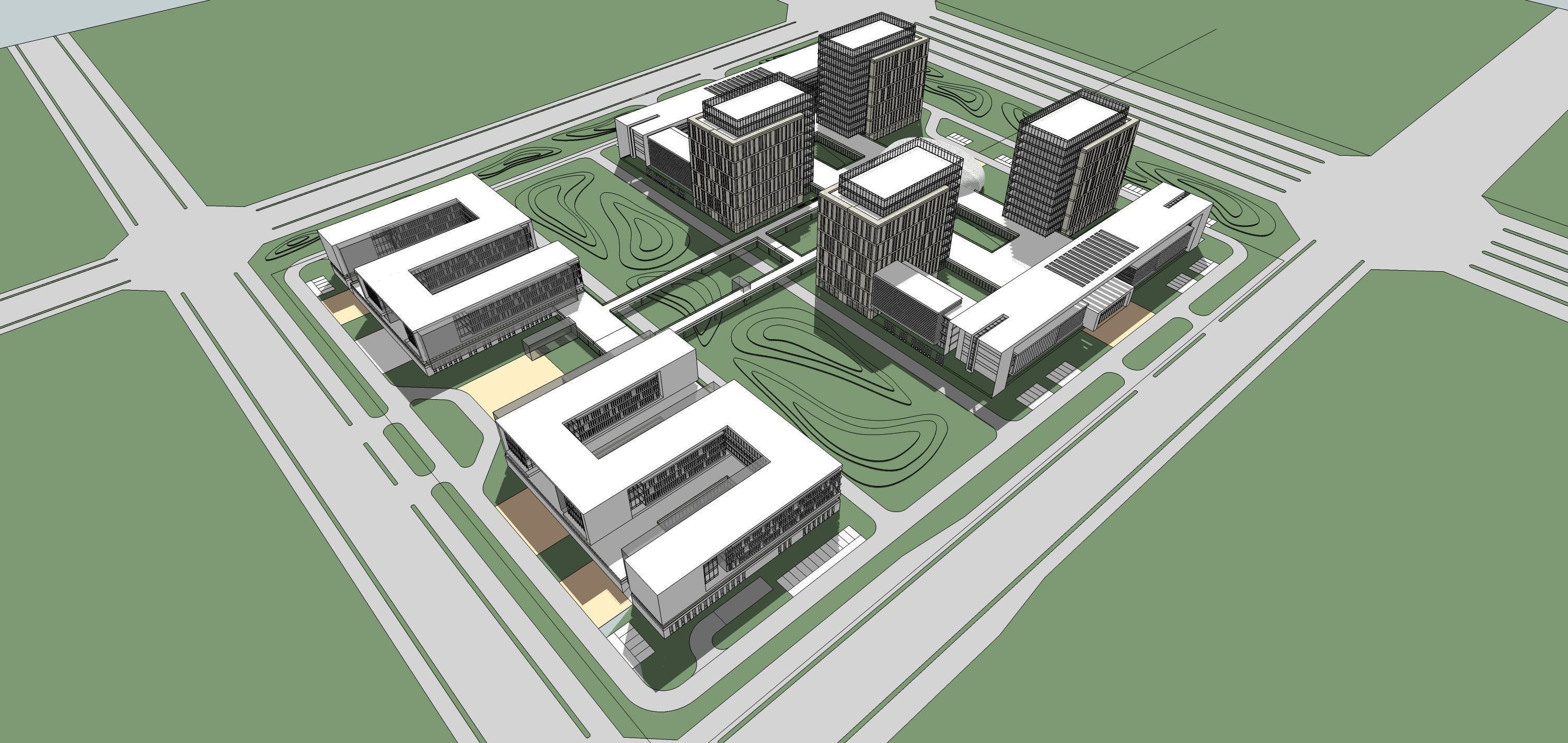 Sketchup Commercial Office Complex 210 3D model_5