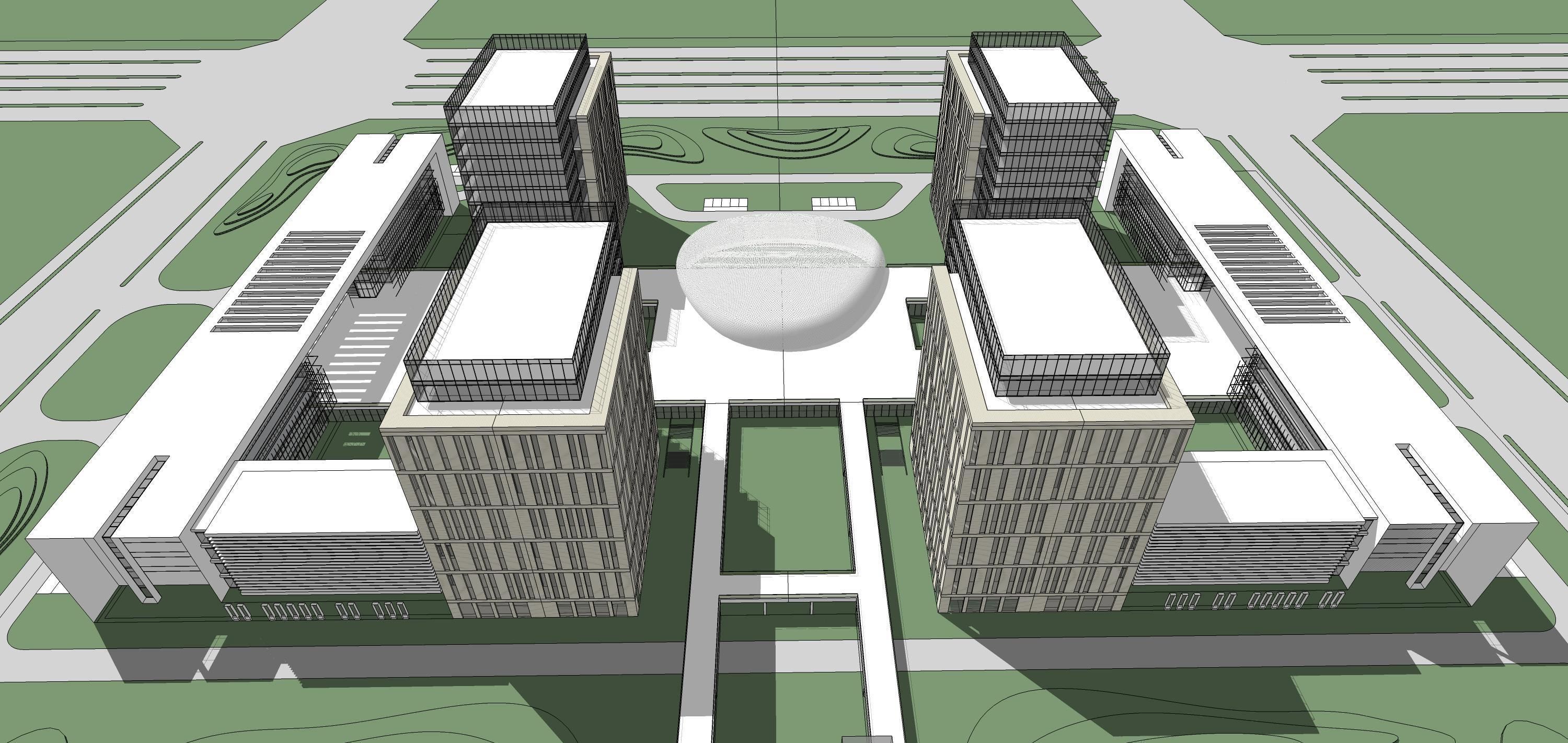 Sketchup Commercial Office Complex 210 3D model_13