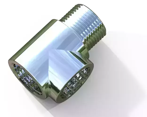 CHROME TAP EXTENSION Low-poly 3D model