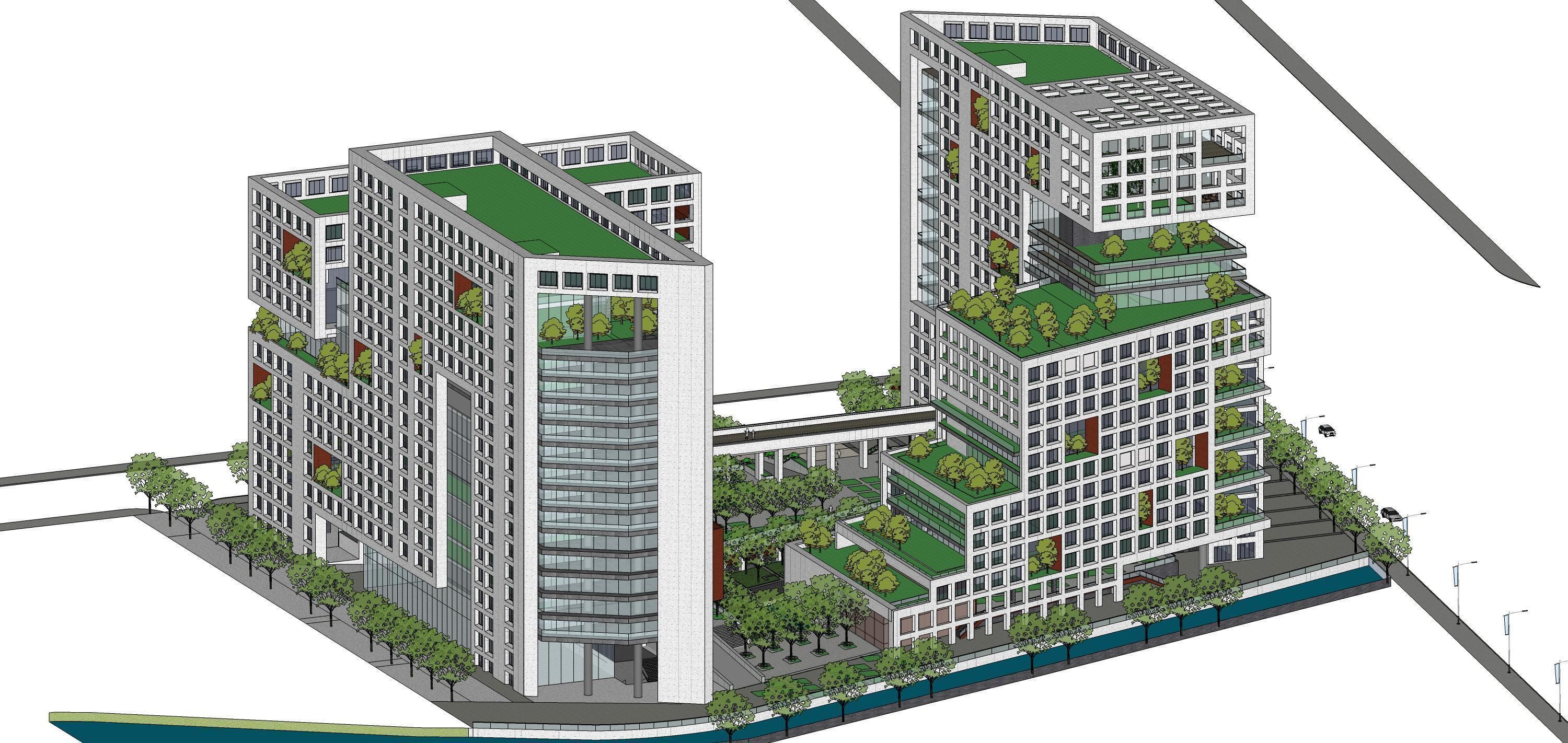 Sketchup Commercial Office Complex 213 3D model_13