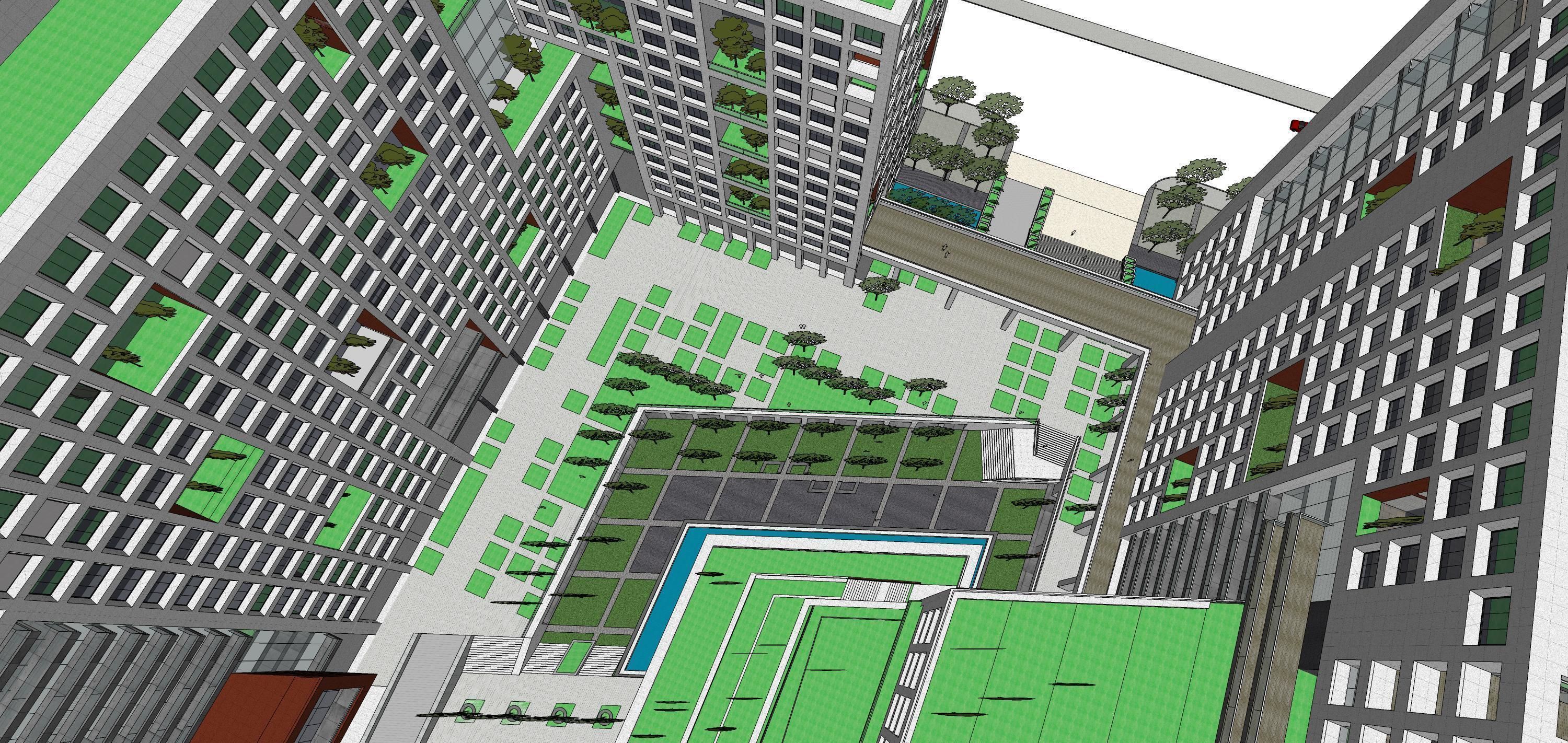 Sketchup Commercial Office Complex 213 3D model_9