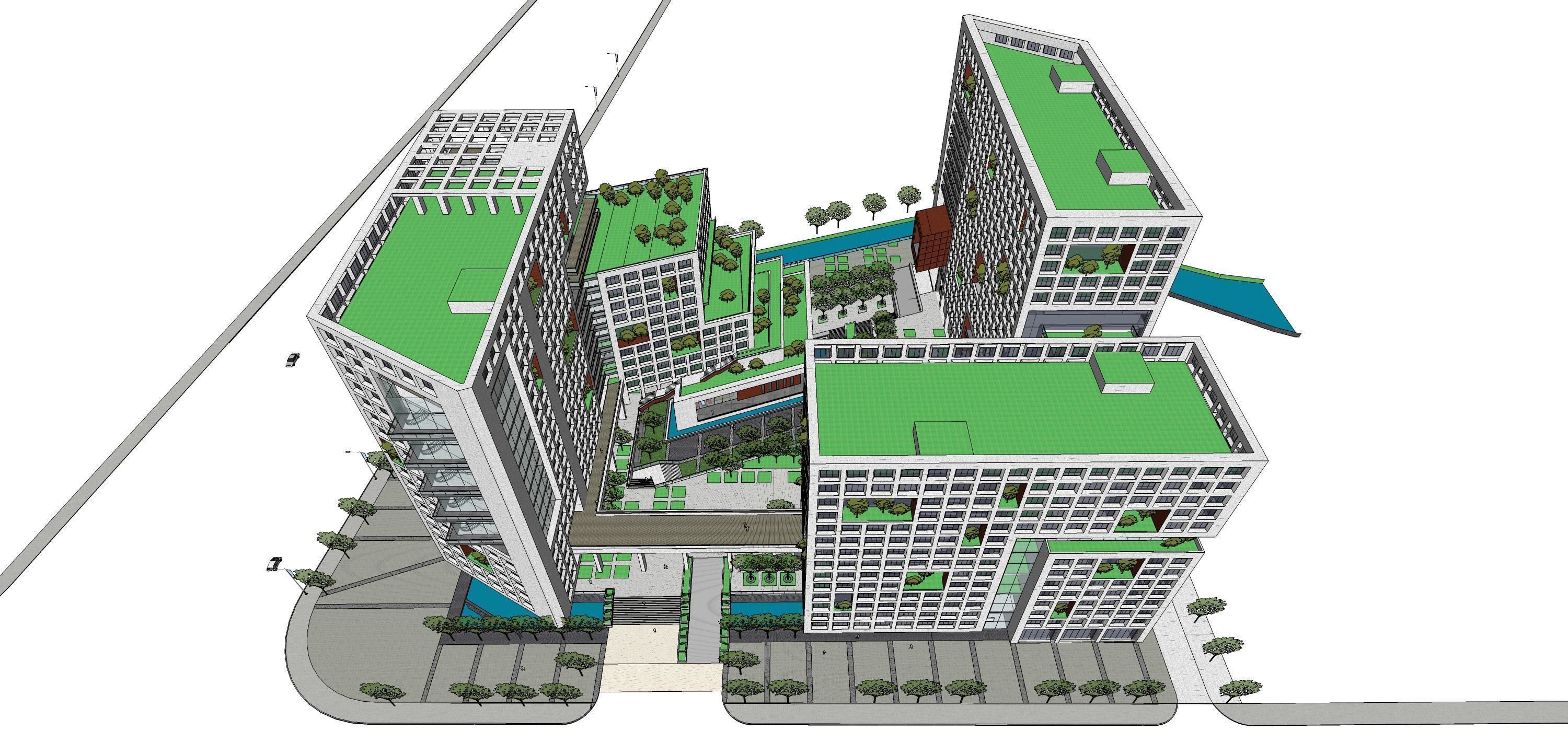 Sketchup Commercial Office Complex 213 3D model_5