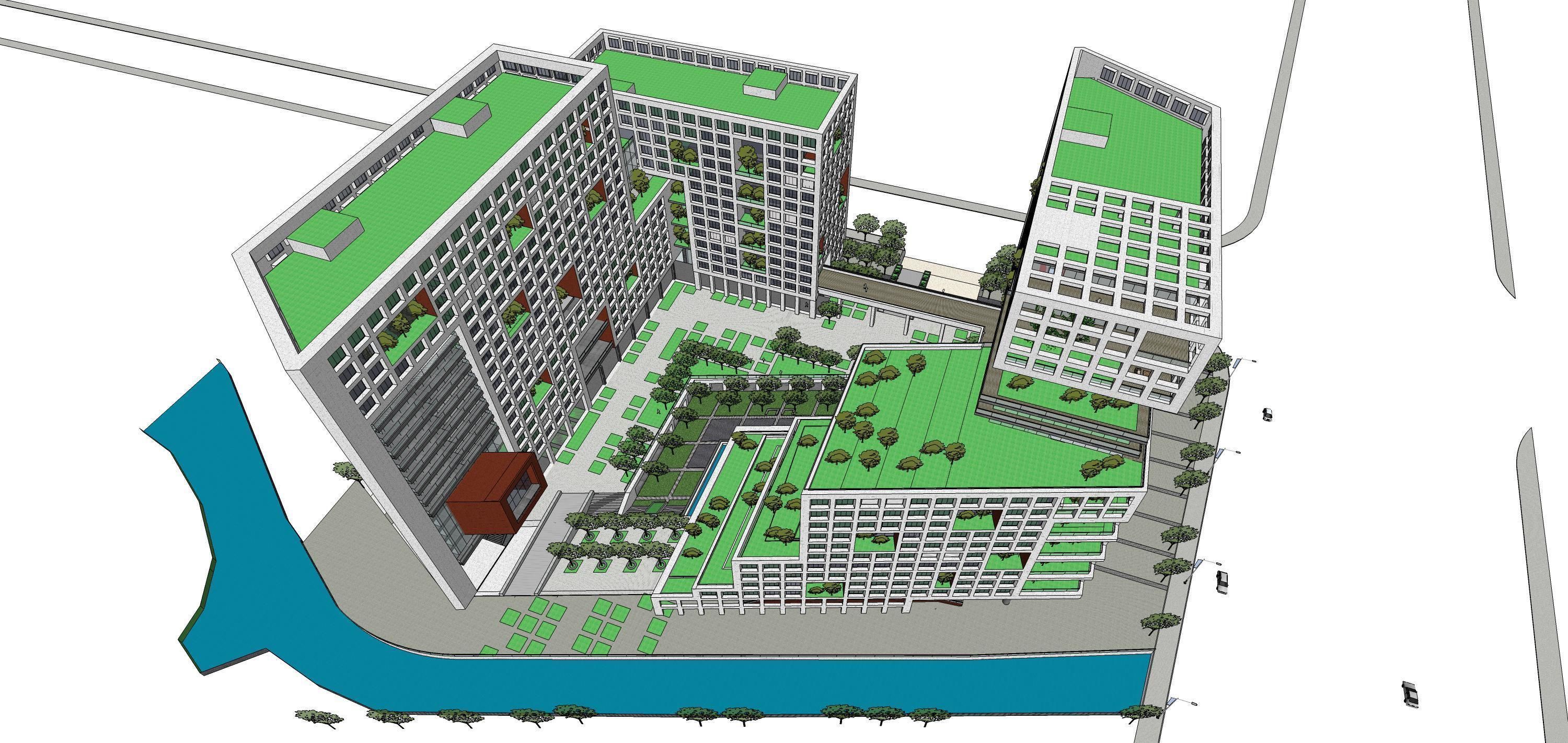 Sketchup Commercial Office Complex 213 3D model_4